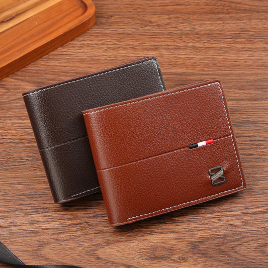 Men's Leather Bank Credit Short Genuine Pocket Men's Wallets