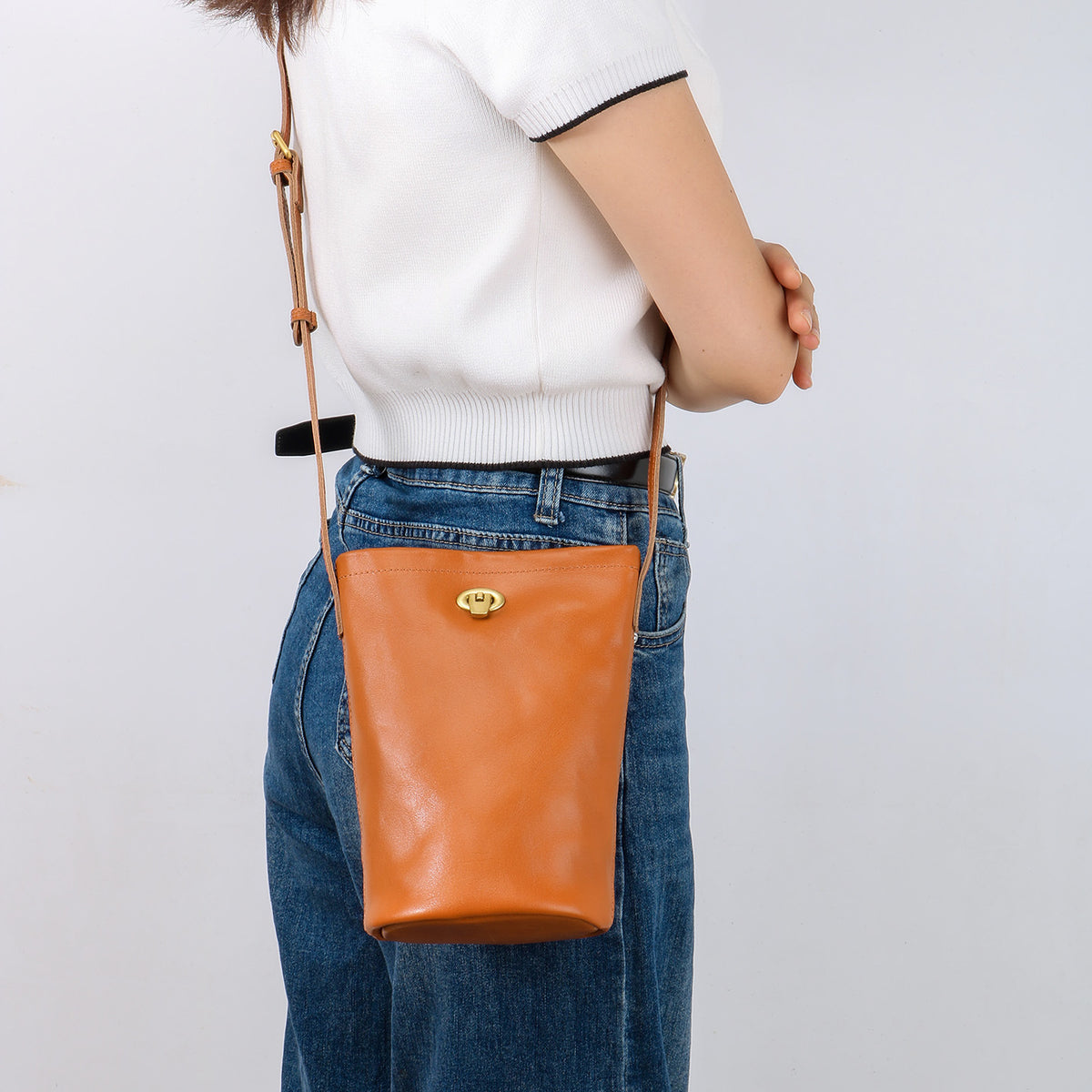 First Layer Cattlehide Leather Fashion Female Vegetable Tanned Soft Versatile Women's Messenger Bag