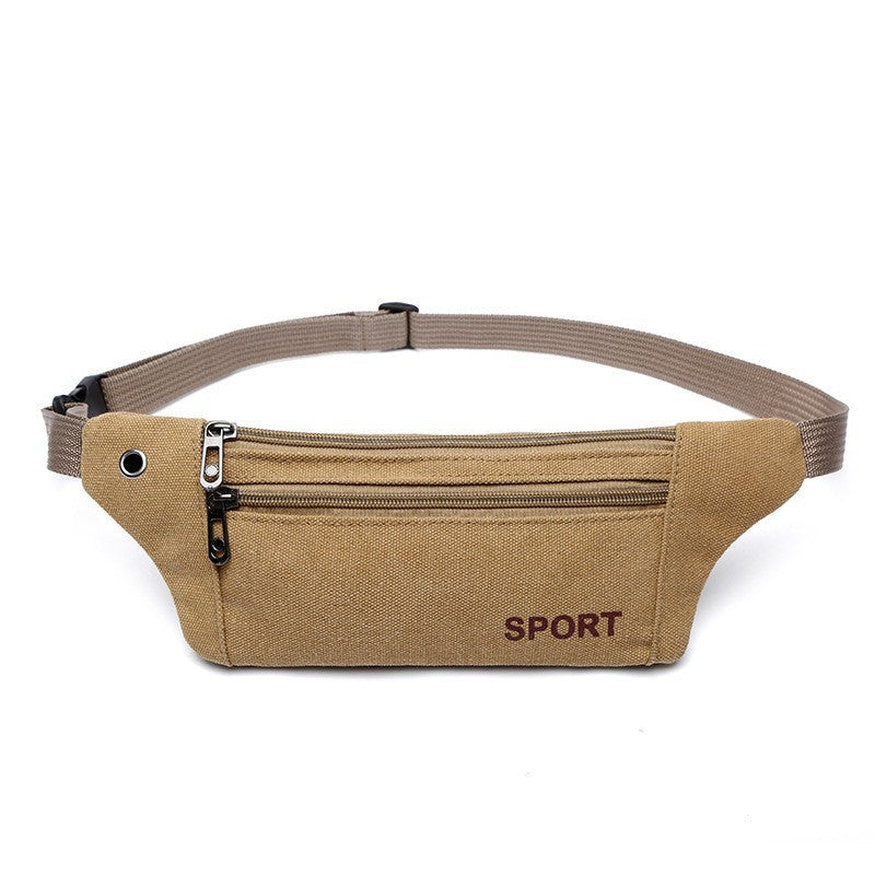 Men's Canvas Mobile Sport Climbing Running Pouch Men's Waist Packs