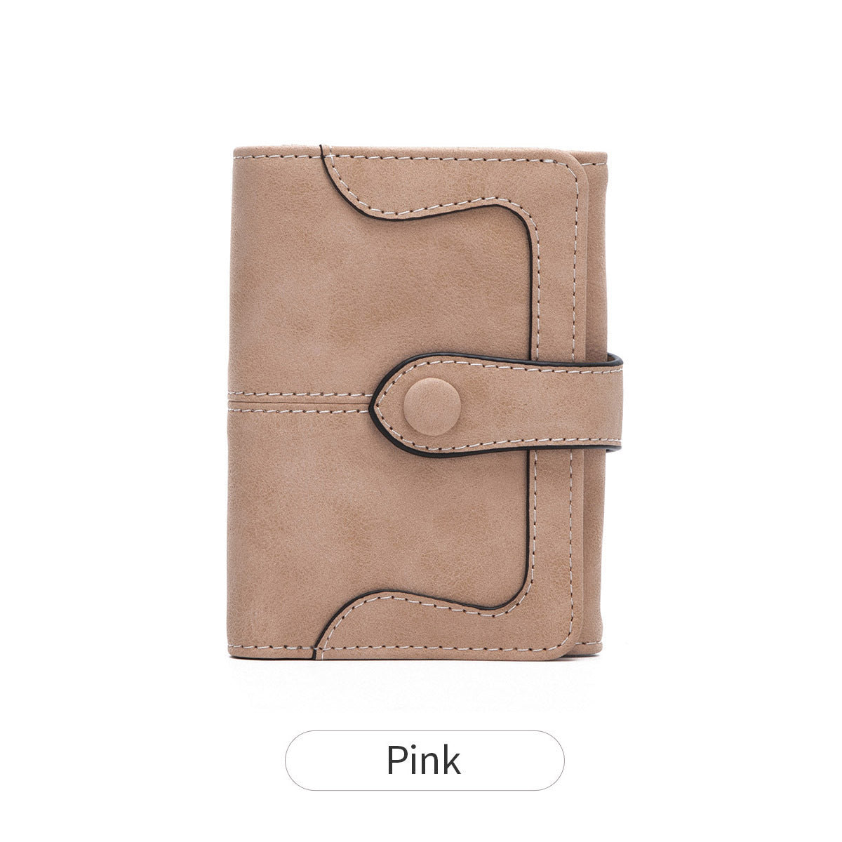 Women's Simple Fashion Clutch Vintage Frosted Two Ladies Wallet