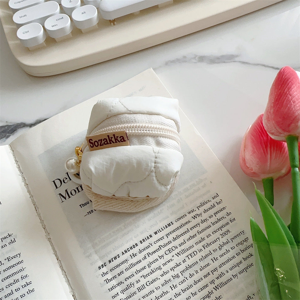 Cute Cartoon Headphone Quilted Soft Applicable Cosmetic Bags