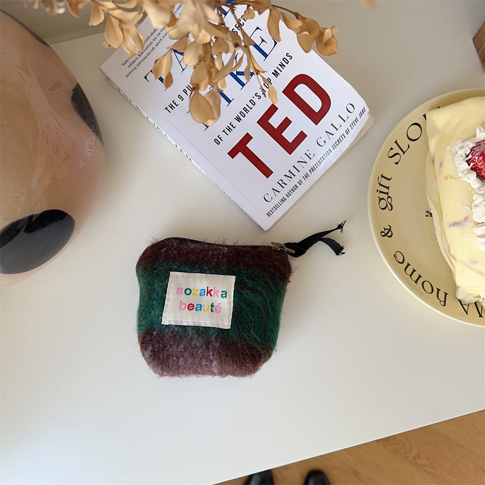 Women's Sized Plush Portable Liner High Cosmetic Bags