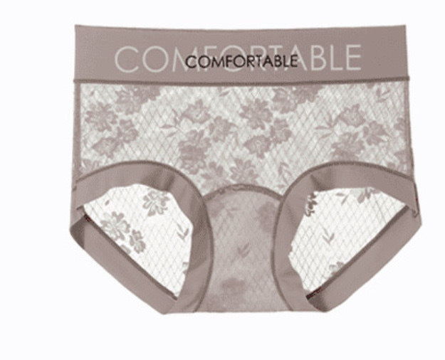 Women's Underwear Mid Waist Lengthened Crotch Letters Panties