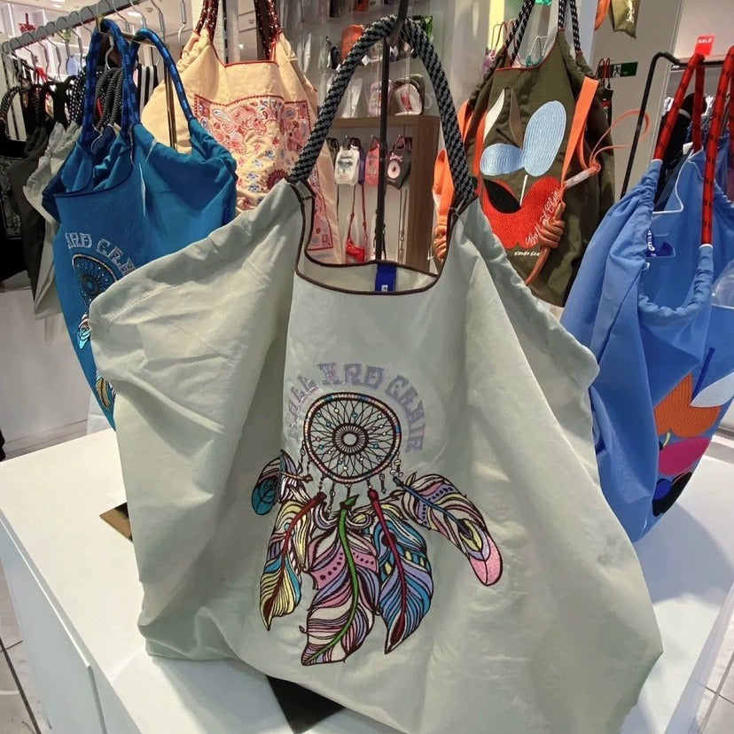 Minority Embroidered Environmental Protection Cloth Female Large Capacity Totes Handbags