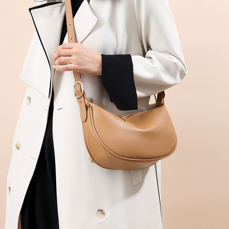 Women's High-grade Western Style Large Capacity Dumpling Shoulder Bags