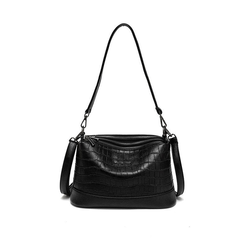 Crocodile Pattern Mother Fashionable Soft Leather Large Bags