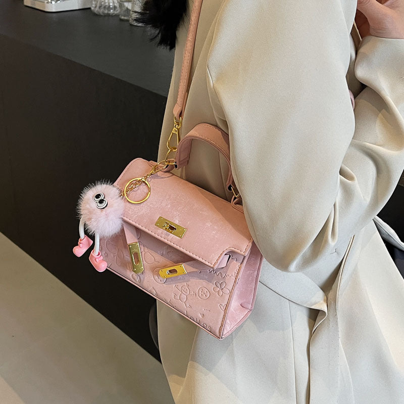Women's Korean Style Spring Fashion Embossing Kelly Women's Messenger Bag