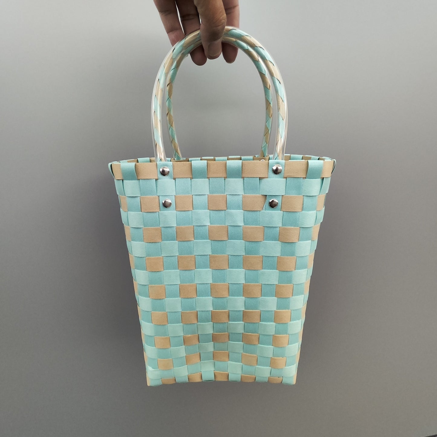 Vertical Simple Fashion Woven Storage Basket Handbags