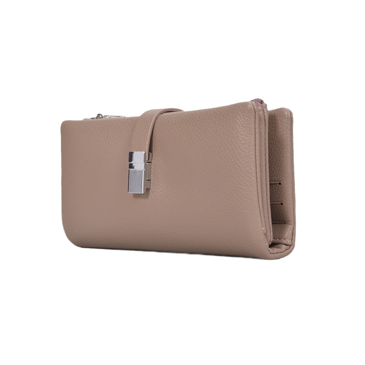 Women's Simple Metal Fashion Three-fold Long Ladies Wallet