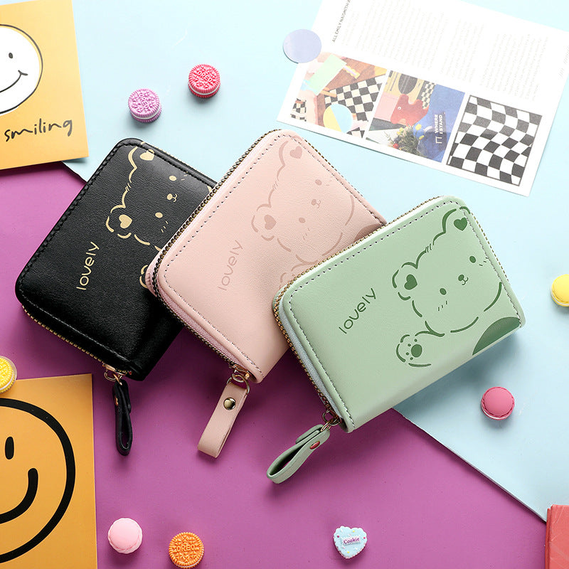 Mini Slot Organ Cartoon Cute Bear Card Holder