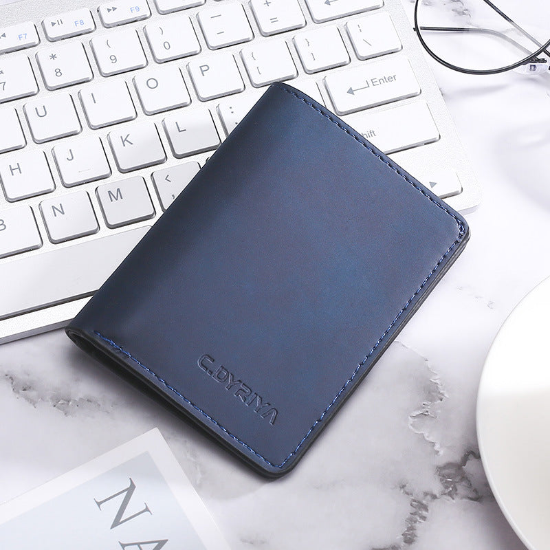 Men's Mini Driving License Leather Multiple Slots Card Holder