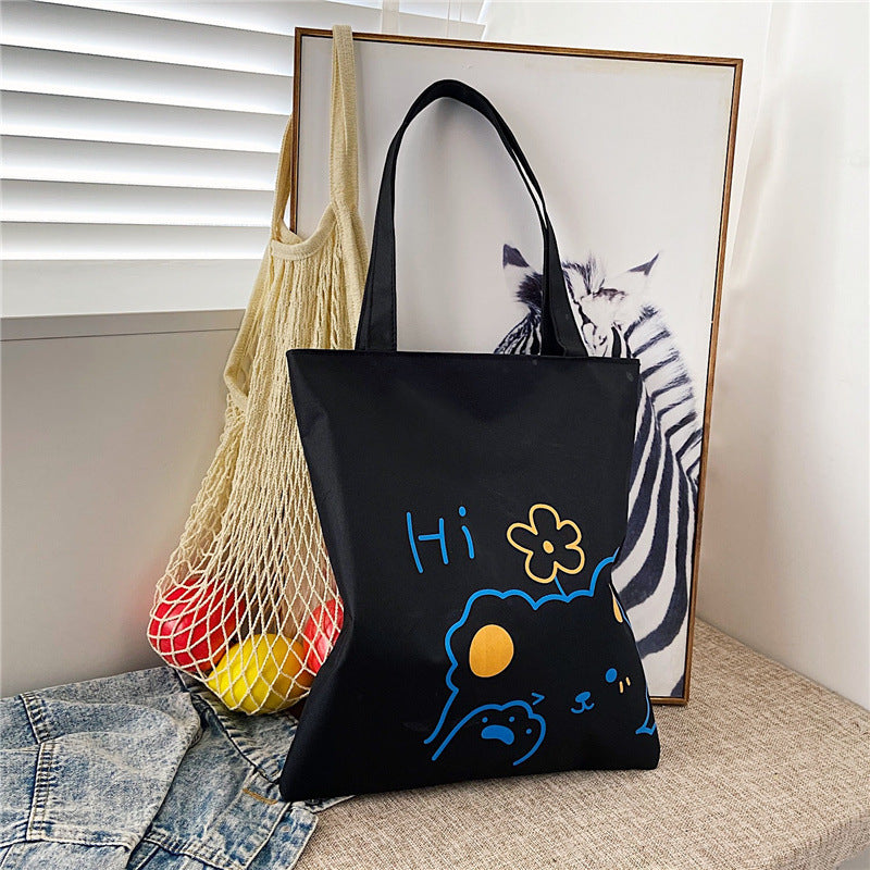 Women's Large Capacity Canvas Printed Korean Fashion Handbags
