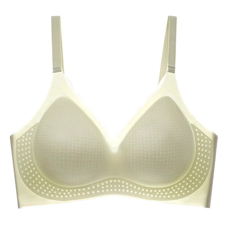 Women's For Seamless Summer Thin Big Breast Concealing Gathered Ice Everyday Bras