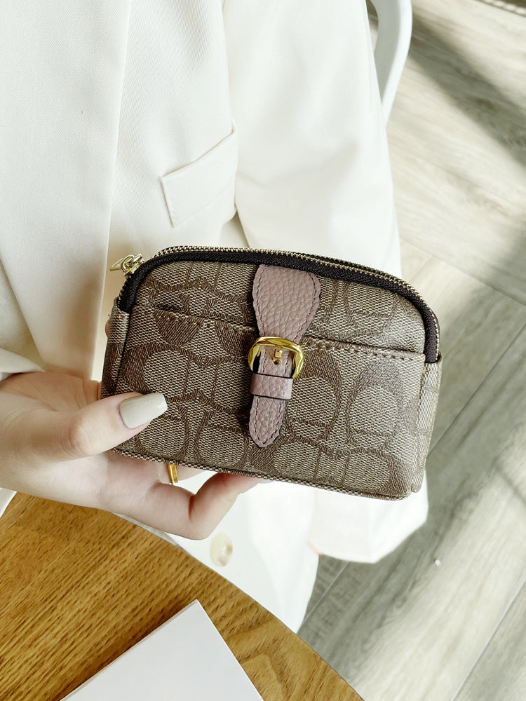 Women's Exquisite Printed Zipper Hand Carrying Clutch Coin Purses