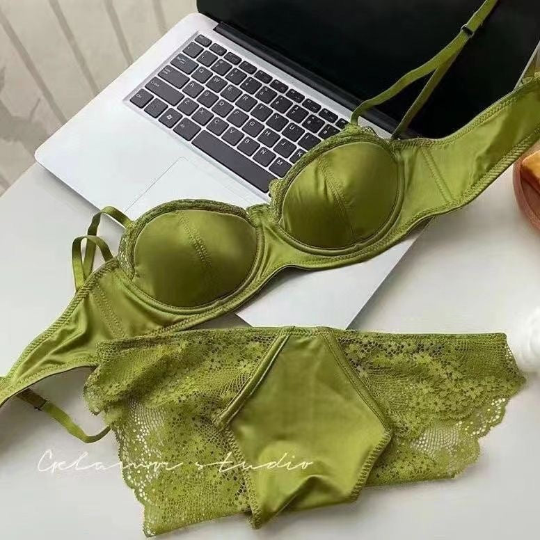 Women's Sexy Underwear Soft Steel Ring Small Chest Push Lingerie Sets
