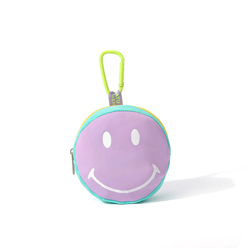 Women's & Men's Cartoon Candy Color Smiling Face Mini Coin Purses