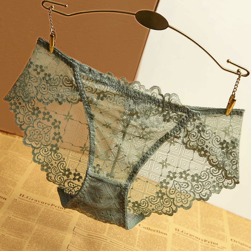 Women's Transparent Sexy Ladies Hollow Low Waist Breathable Panties