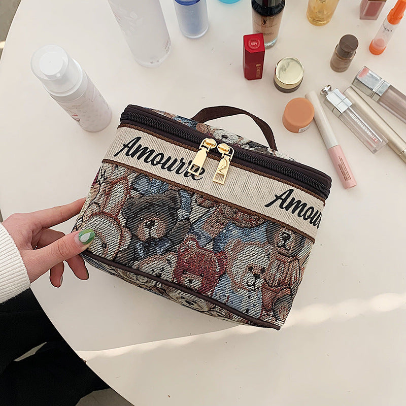 Wholesale Wash Female Hair Cute Bear Large Cosmetic Bags