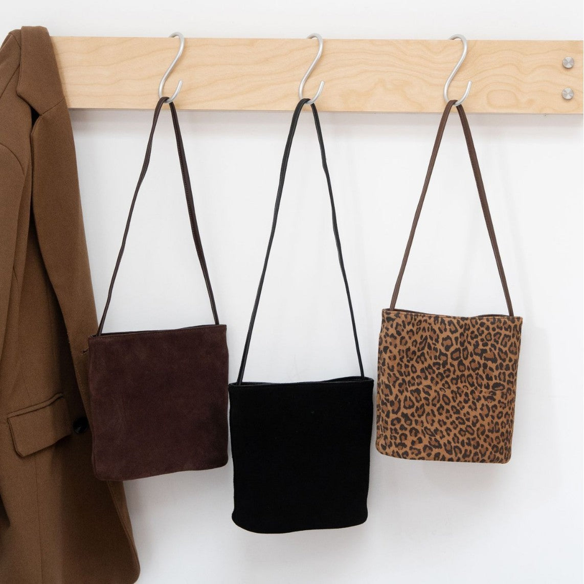 Layer Cowhide Matte Lady Temperament Leopard Print High-grade Sense Niche Women's Shoulder Bag