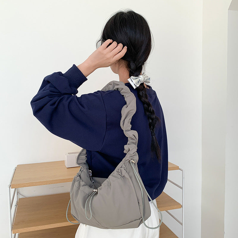Pleated Underarm Cloud Simple Graceful Korean Shoulder Bags
