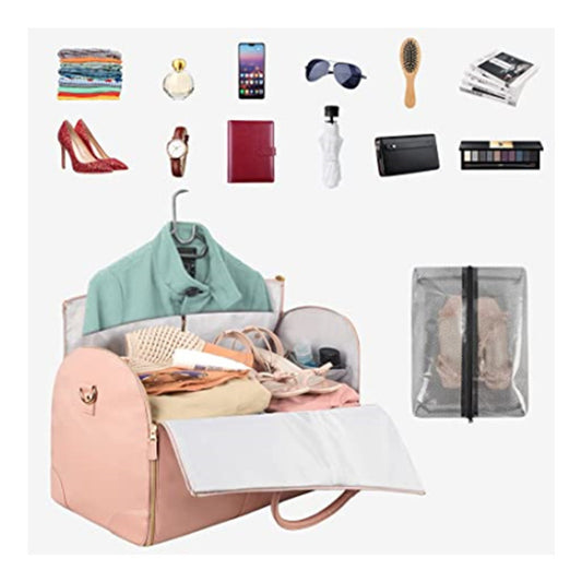 Women's Convenient Carry-on Garment Large Leather Fashion Travel Bags