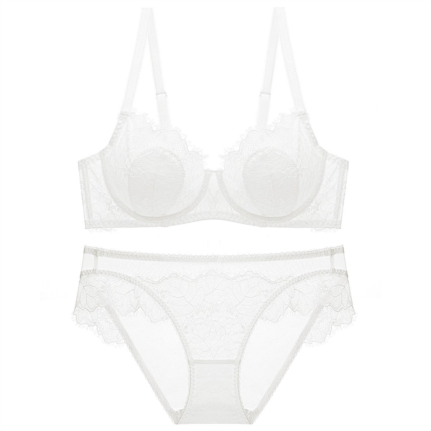 Women's Rabbit Ears Transparent Lace Underwear Small Chest Lingerie Sets