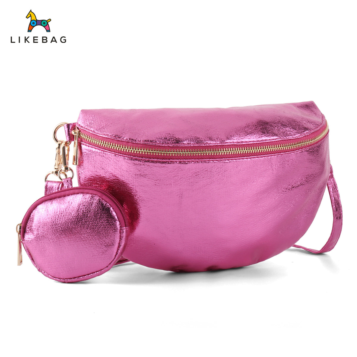Trendy Innovative Women's Metal Leathern Shopping Women's Messenger Bag