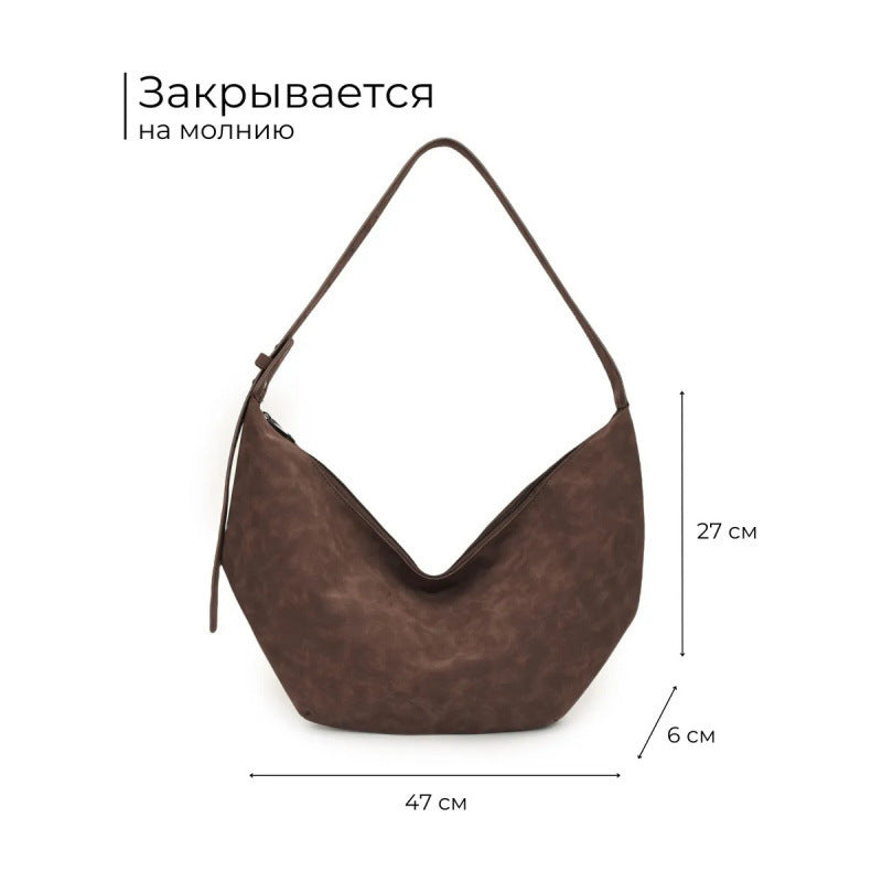 Women's Dumpling Soft Fashion Retro Design Advanced Women's Messenger Bag