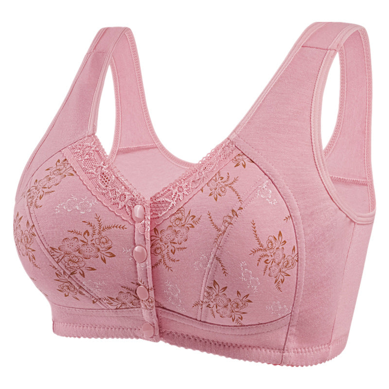 Front Buckle Vest Floral Lace Mother Everyday Bras