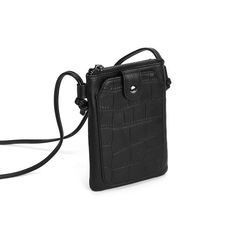 Color Simple Style Crocodile Pattern Mobile Fashion Trend Phone Bags