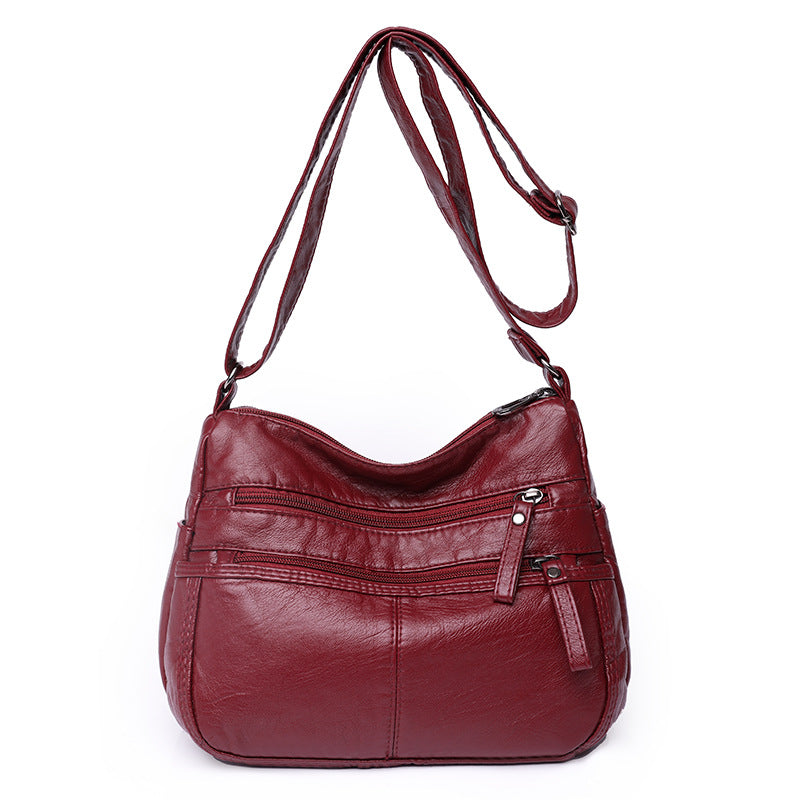 Women's Trendy Soft Leather Multilayer Fashion Lady Bags