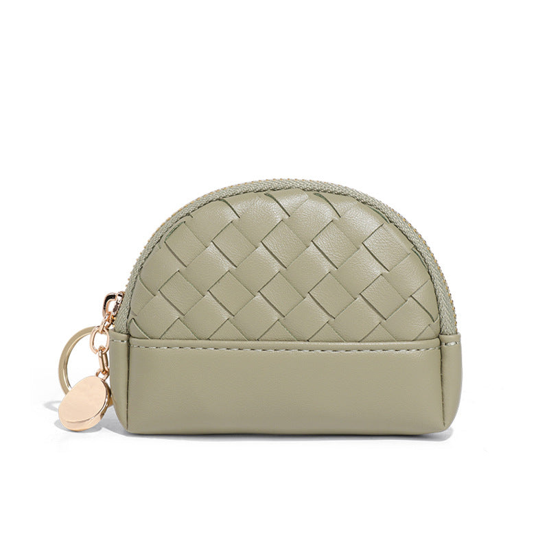 Creative Women's Hand-woven Simple Leather Zipper Ladies Wallet