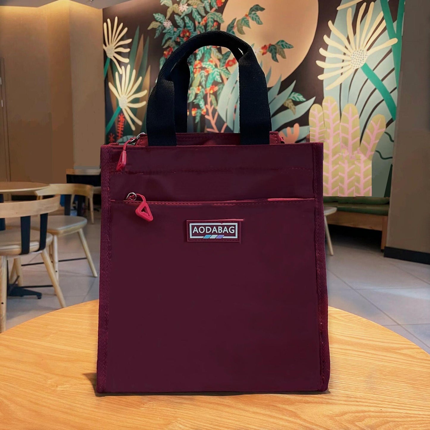 Umbrella Cloth Mummy Simple Large Capacity Zipper Lunch Handbags