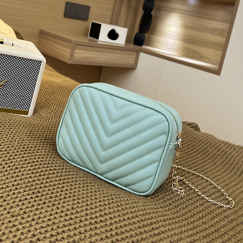 Women's Embroidery Thread Retro Chain Fashion Simple Small Square Bags