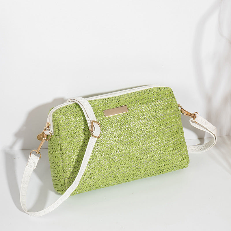 Versatile Beautiful Women's Simple Trendy Straw Women's Shoulder Bag