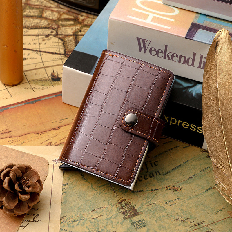 Women's & Men's & Metal Automatic Pop-up Cassette Good-looking Card Holder