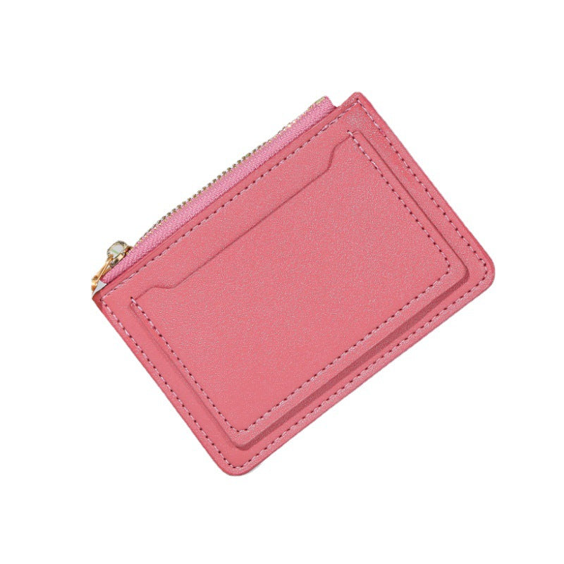 Korean Zip Candy Color Bus Bank Card Holder