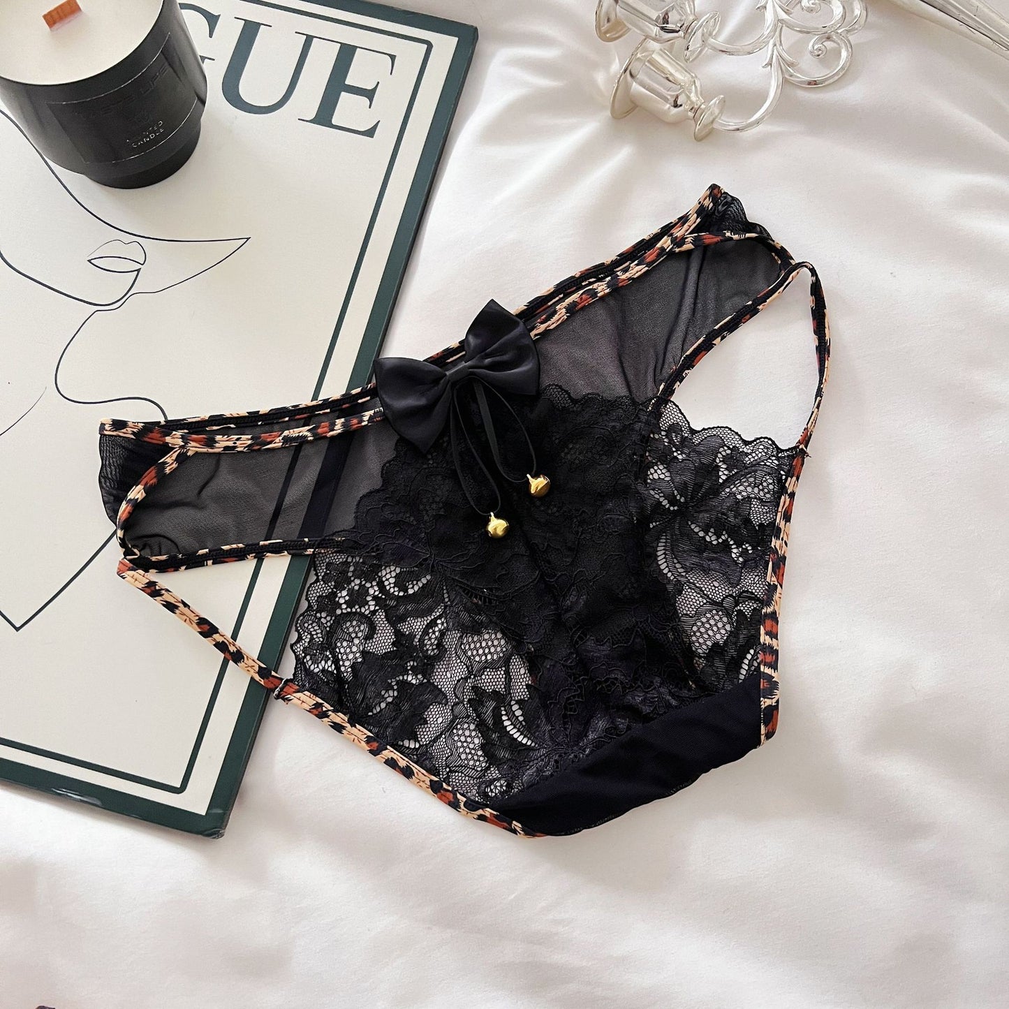 Women's Ring Leopard Print Abstinence Series Underwear Panties