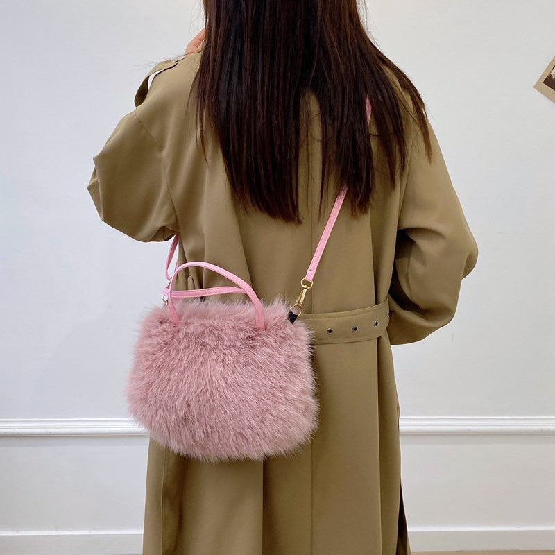 Women's Furry Simple Fashion Plush Texture Women's Messenger Bag