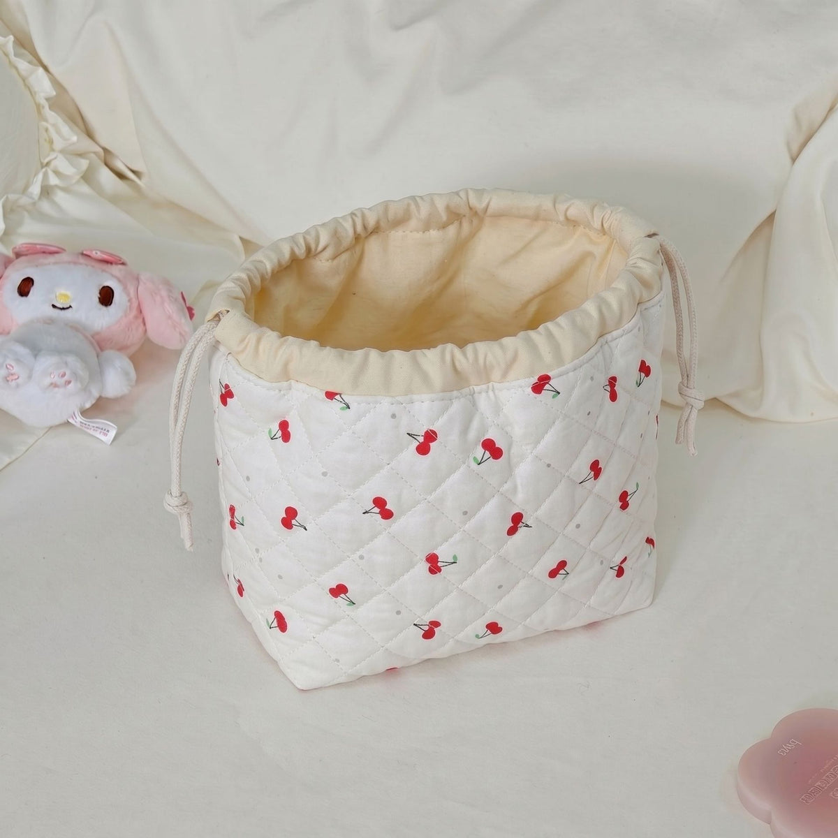 Large Capacity Polyester Drawstring Portable Cosmetics Cosmetic Bags