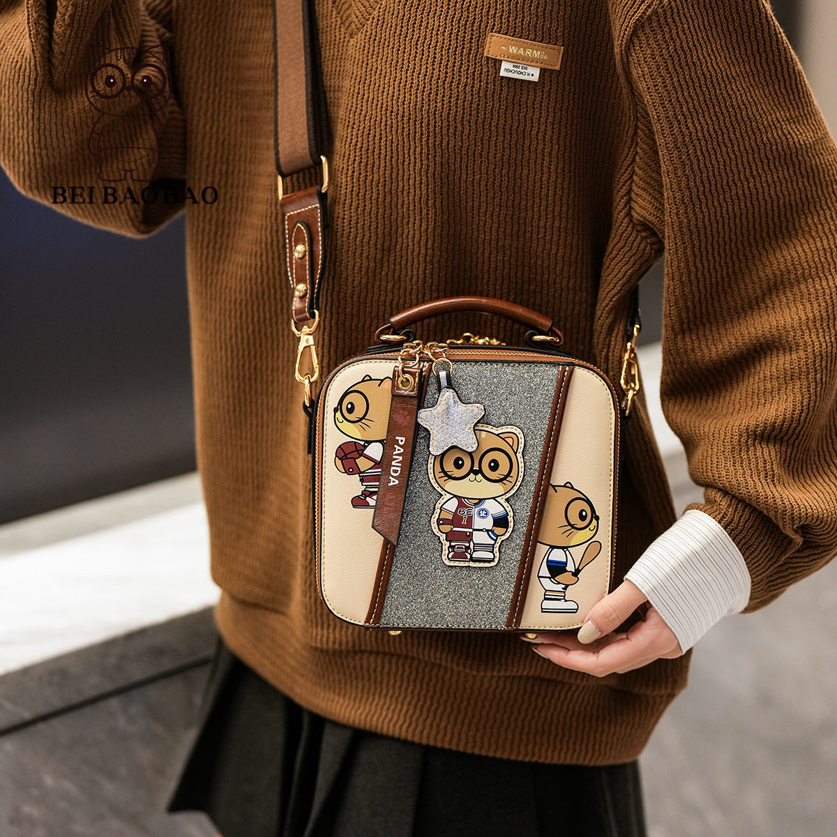 Source Cartoon Cute Portable Box Western Bags