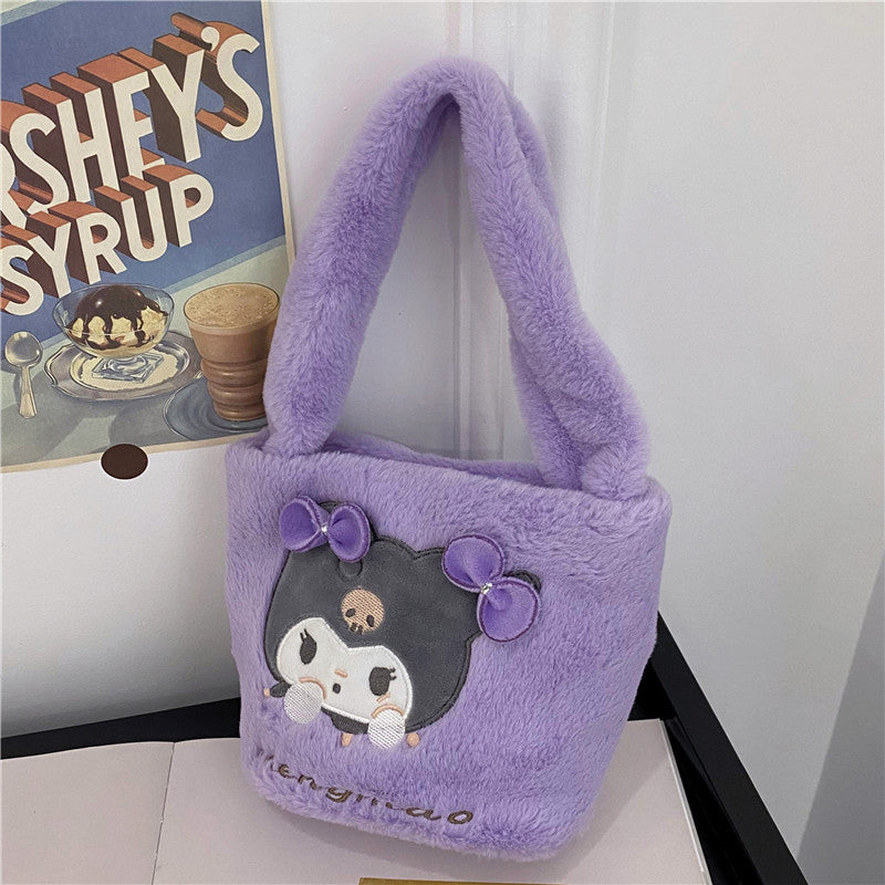 Korean Style Plush Lolita Cute Clow Handbags