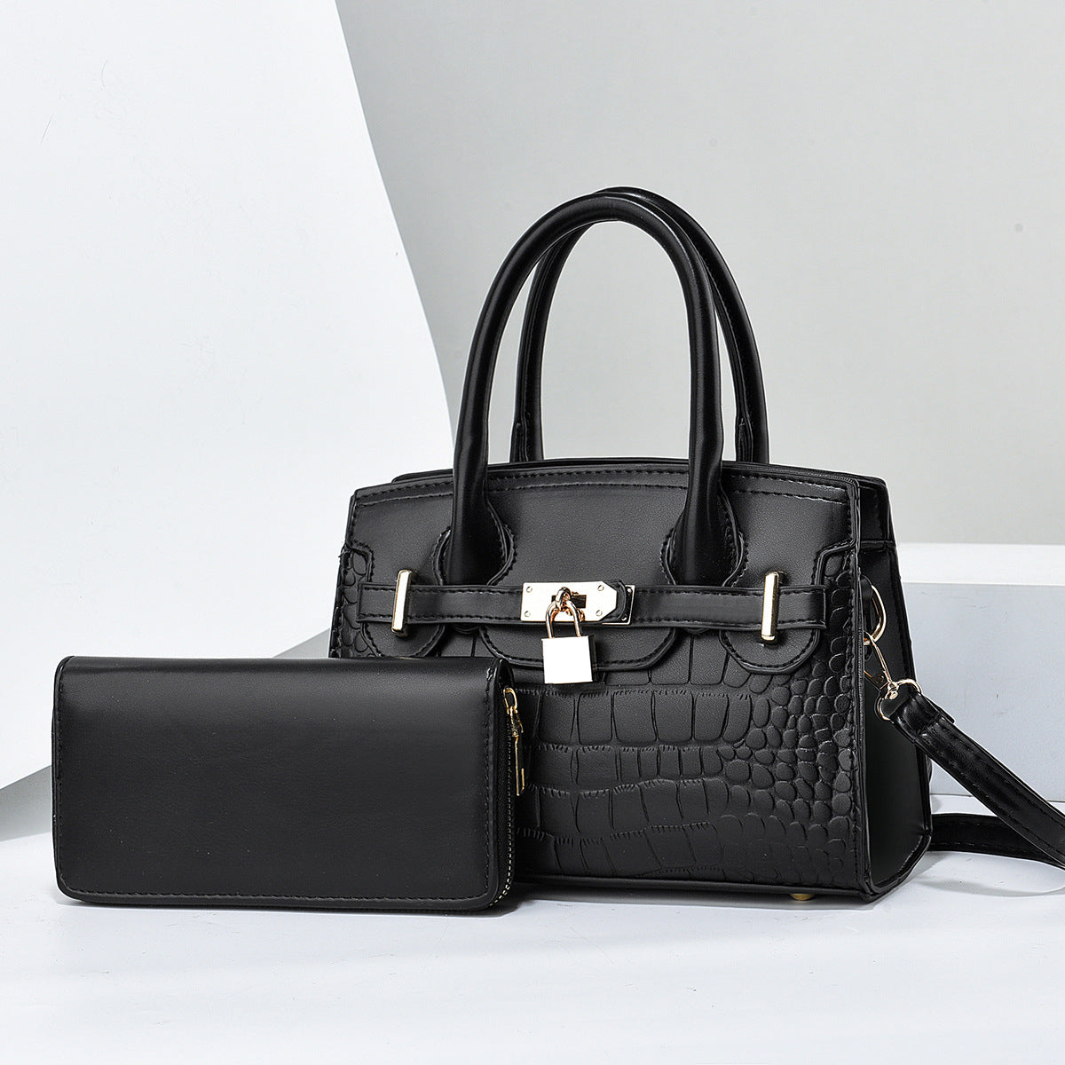 Women's Atmospheric Stone Pattern Large Capacity Handbags