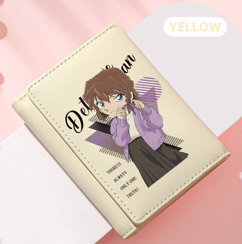 Women's Detective Conan Peripheral Mini Short For Ladies Wallet