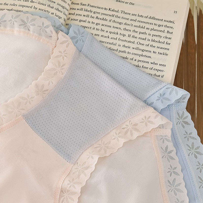 Women's Elastic Underwear Mid Waist Pure Color Panties