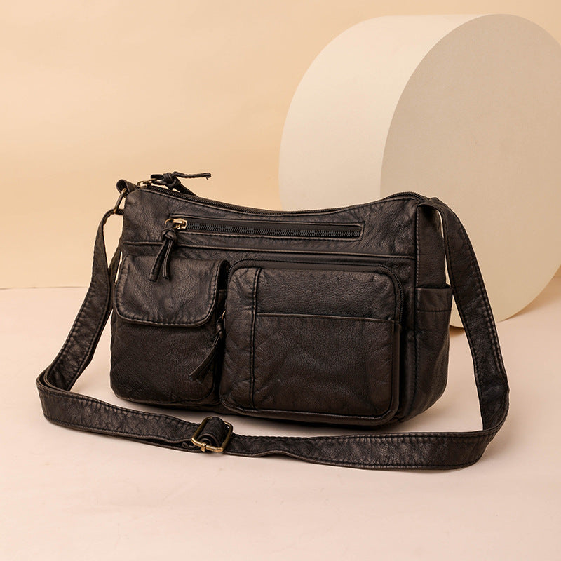 Beautiful Women's Mother Soft Leather Textured Women's Shoulder Bag