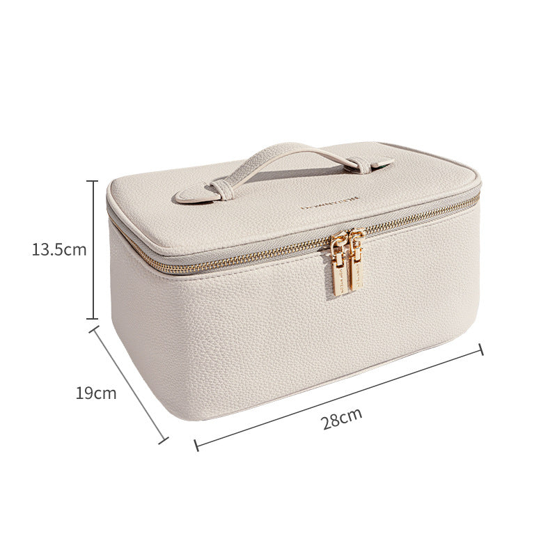 Storage Leather Cosmetics Portable Large Capacity Makeup Bag