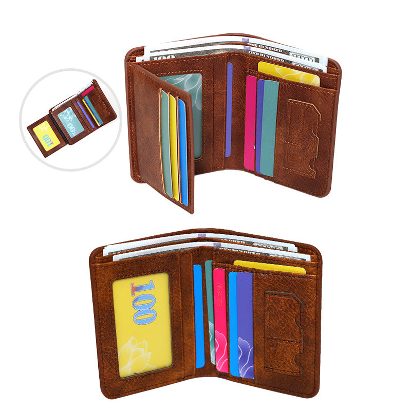 Men's Elegant Comfortable Short Retro Business Men's Wallets