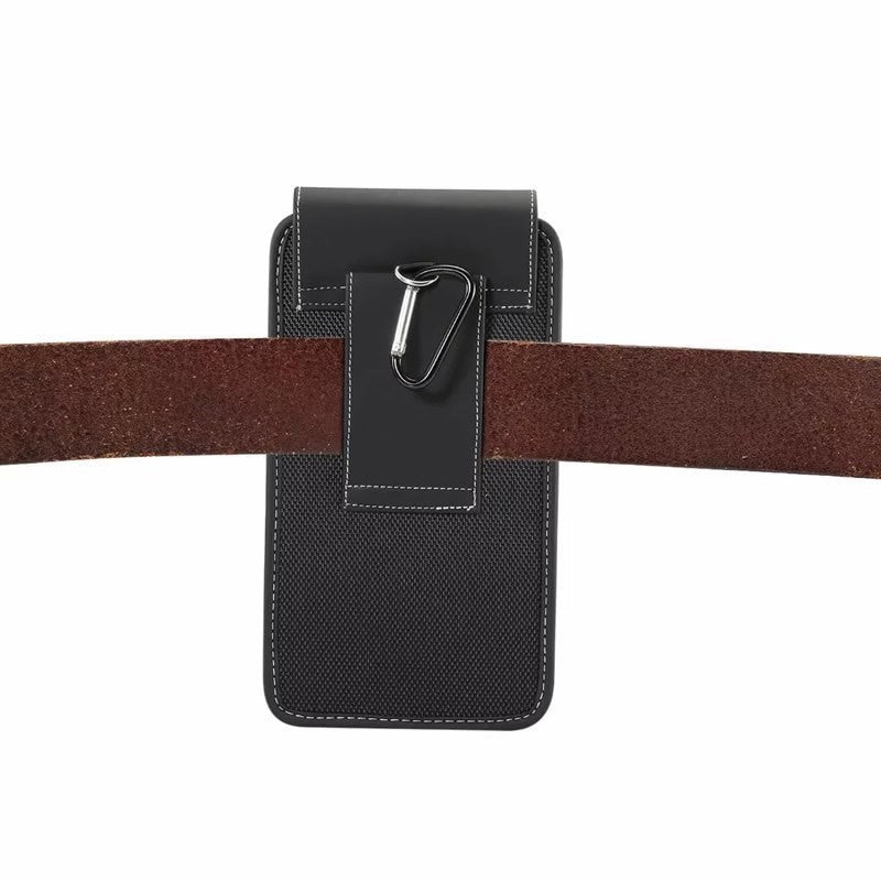 Men's Leather Hanging Mobile Nylon Horizontal Vertical Men's Waist Packs