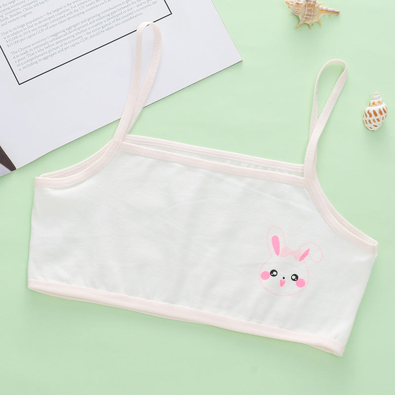 Cropped Primary School Sling Cartoon Purified Cotton Bras